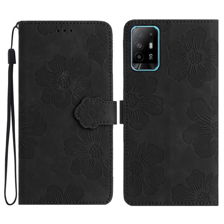 花朵壓花圖案手機皮套, For OPPO A36 / A76 / A96, For OPPO A94 5G, For OPPO A74 / A54 / A93 5G, For OPPO A52 / A72 / A92, For OPPO A79 5G