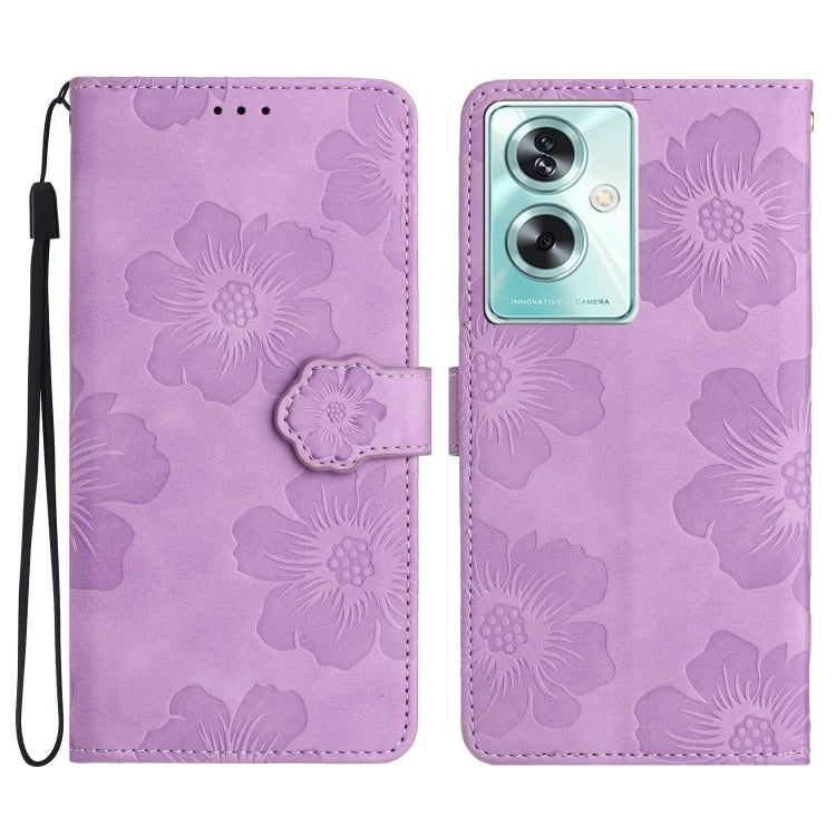 花朵壓花圖案手機皮套, For OPPO A36 / A76 / A96, For OPPO A94 5G, For OPPO A74 / A54 / A93 5G, For OPPO A52 / A72 / A92, For OPPO A79 5G