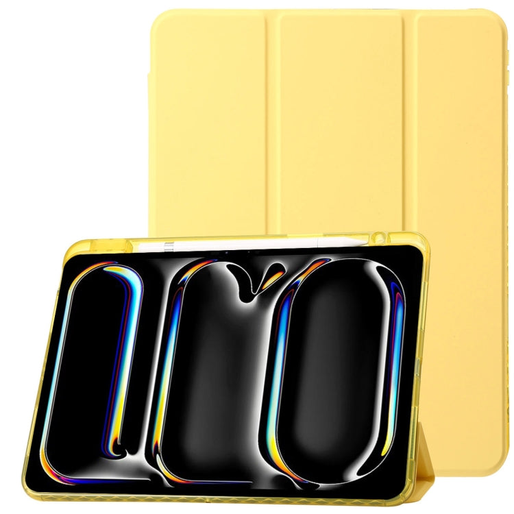 高透亞克力三折支架平板皮套, For iPad Pro 13 2025 / 2024, For iPad Pro 11 2025 / 2024, For iPad 10th Gen 10.9 2022, For iPad Air 11 2025 / 2024, For iPad Air 13 2025 / 2024