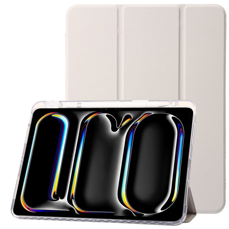 高透亞克力三折支架平板皮套, For iPad Pro 13 2025 / 2024, For iPad Pro 11 2025 / 2024, For iPad 10th Gen 10.9 2022, For iPad Air 11 2025 / 2024, For iPad Air 13 2025 / 2024