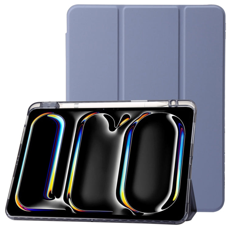 高透亞克力三折支架平板皮套, For iPad Pro 13 2025 / 2024, For iPad Pro 11 2025 / 2024, For iPad 10th Gen 10.9 2022, For iPad Air 11 2025 / 2024, For iPad Air 13 2025 / 2024