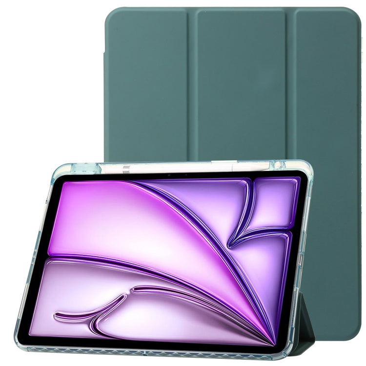 高透亞克力三折支架平板皮套, For iPad Pro 13 2025 / 2024, For iPad Pro 11 2025 / 2024, For iPad 10th Gen 10.9 2022, For iPad Air 11 2025 / 2024, For iPad Air 13 2025 / 2024