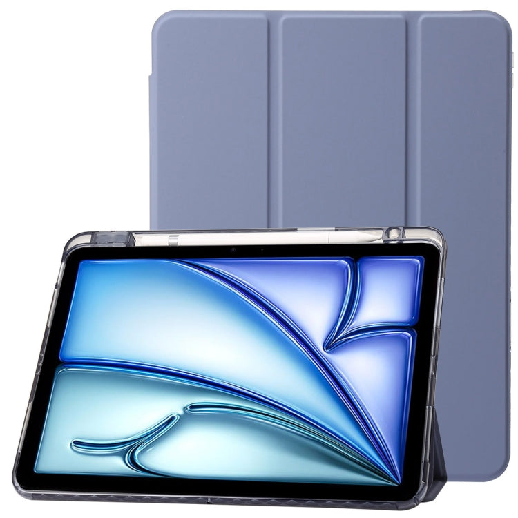 高透亞克力三折支架平板皮套, For iPad Pro 13 2025 / 2024, For iPad Pro 11 2025 / 2024, For iPad 10th Gen 10.9 2022, For iPad Air 11 2025 / 2024, For iPad Air 13 2025 / 2024