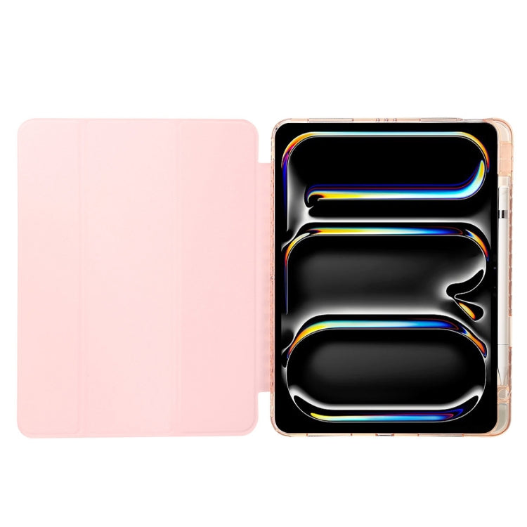 高透亞克力三折支架平板皮套, For iPad Pro 13 2025 / 2024, For iPad Pro 11 2025 / 2024, For iPad 10th Gen 10.9 2022, For iPad Air 11 2025 / 2024, For iPad Air 13 2025 / 2024