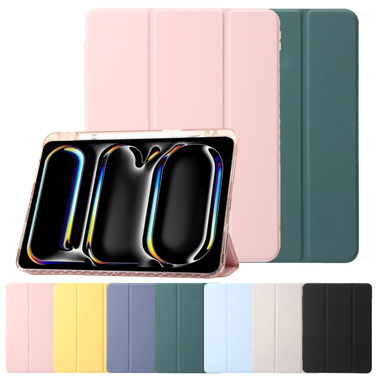 高透亞克力三折支架平板皮套, For iPad Pro 13 2025 / 2024, For iPad Pro 11 2025 / 2024, For iPad 10th Gen 10.9 2022, For iPad Air 11 2025 / 2024, For iPad Air 13 2025 / 2024