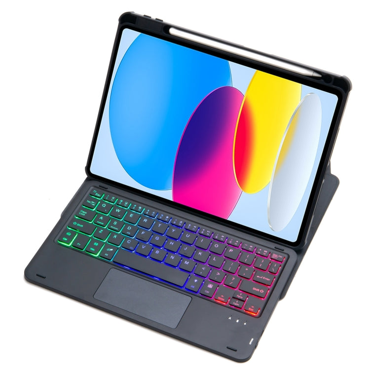 F10B-AS 360度旋轉亞克力透明藍牙鍵盤皮套帶觸控/背光, F10B-AS