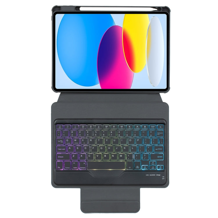 F10BS 360度旋轉亞克力透明藍牙鍵盤皮套帶背光, F10BS