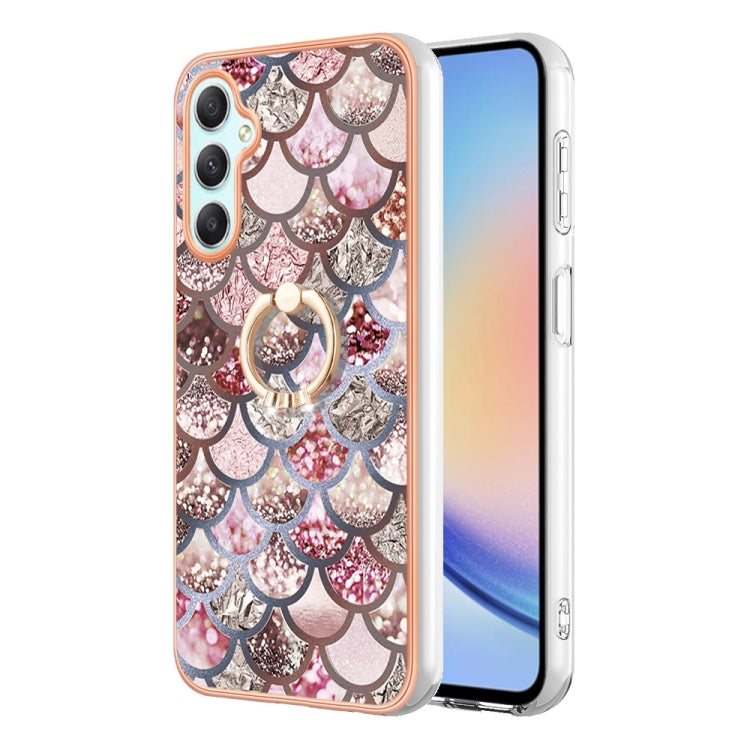 邊框A款IMD圖案TPU手機殼帶指環, For Samsung Galaxy A55 5G, For Samsung Galaxy A35 5G, For Samsung Galaxy A15 5G, For Samsung Galaxy A05, For Samsung Galaxy A05s, For Samsung Galaxy A25 5G, For Samsung Galaxy S23 FE 5G, For Samsung Galaxy A24 4G