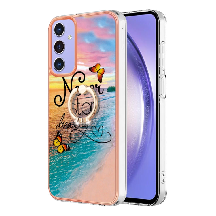 邊框A款IMD圖案TPU手機殼帶指環, For Samsung Galaxy A55 5G, For Samsung Galaxy A35 5G, For Samsung Galaxy A15 5G, For Samsung Galaxy A05, For Samsung Galaxy A05s, For Samsung Galaxy A25 5G, For Samsung Galaxy S23 FE 5G, For Samsung Galaxy A24 4G