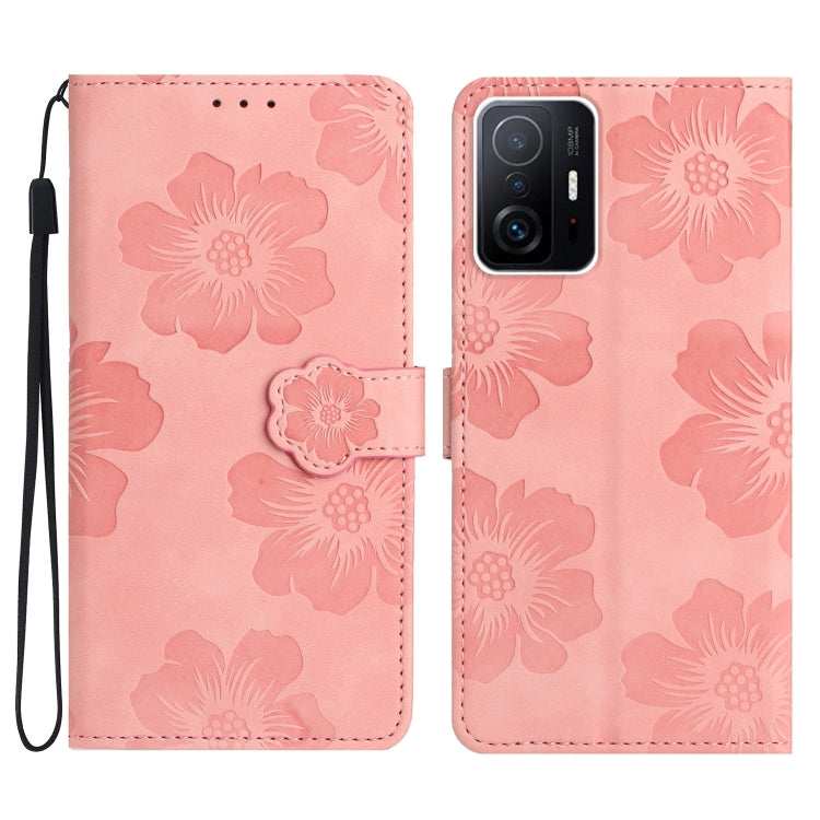 花朵壓花圖案手機皮套, For Xiaomi 11T / 11T Pro, For Xiaomi Redmi 13C 4G, For Xiaomi 12 Lite, For Xiaomi 13T, For Xiaomi 12 Pro, For Xiaomi 12T  / 12T Pro, For Xiaomi 13, For Xiaomi 13 Pro, For Xiaomi Mi 11 Lite