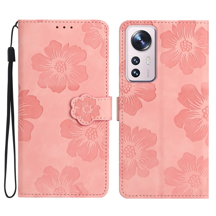 花朵壓花圖案手機皮套, For Xiaomi 11T / 11T Pro, For Xiaomi Redmi 13C 4G, For Xiaomi 12 Lite, For Xiaomi 13T, For Xiaomi 12 Pro, For Xiaomi 12T  / 12T Pro, For Xiaomi 13, For Xiaomi 13 Pro, For Xiaomi Mi 11 Lite