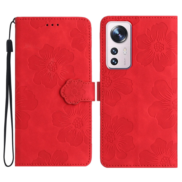 花朵壓花圖案手機皮套, For Xiaomi 11T / 11T Pro, For Xiaomi Redmi 13C 4G, For Xiaomi 12 Lite, For Xiaomi 13T, For Xiaomi 12 Pro, For Xiaomi 12T  / 12T Pro, For Xiaomi 13, For Xiaomi 13 Pro, For Xiaomi Mi 11 Lite