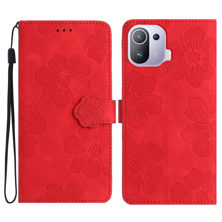 花朵壓花圖案手機皮套, For Xiaomi Mi 11 Pro, For Xiaomi Mi 11 Ultra, For Xiaomi Redmi 9, For Xiaomi Redmi 9A, For Xiaomi Redmi 9C, For Xiaomi Redmi 10, For Xiaomi Redmi 10 2022, For Xiaomi Redmi 10C, For Xiaomi Redmi A1