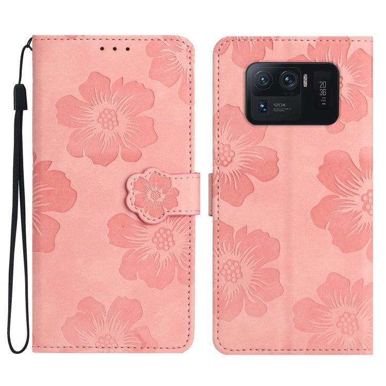 花朵壓花圖案手機皮套, For Xiaomi Mi 11 Pro, For Xiaomi Mi 11 Ultra, For Xiaomi Redmi 9, For Xiaomi Redmi 9A, For Xiaomi Redmi 9C, For Xiaomi Redmi 10, For Xiaomi Redmi 10 2022, For Xiaomi Redmi 10C, For Xiaomi Redmi A1