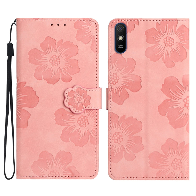 花朵壓花圖案手機皮套, For Xiaomi Mi 11 Pro, For Xiaomi Mi 11 Ultra, For Xiaomi Redmi 9, For Xiaomi Redmi 9A, For Xiaomi Redmi 9C, For Xiaomi Redmi 10, For Xiaomi Redmi 10 2022, For Xiaomi Redmi 10C, For Xiaomi Redmi A1