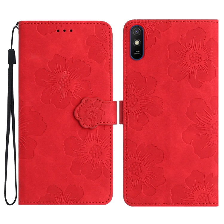 花朵壓花圖案手機皮套, For Xiaomi Mi 11 Pro, For Xiaomi Mi 11 Ultra, For Xiaomi Redmi 9, For Xiaomi Redmi 9A, For Xiaomi Redmi 9C, For Xiaomi Redmi 10, For Xiaomi Redmi 10 2022, For Xiaomi Redmi 10C, For Xiaomi Redmi A1