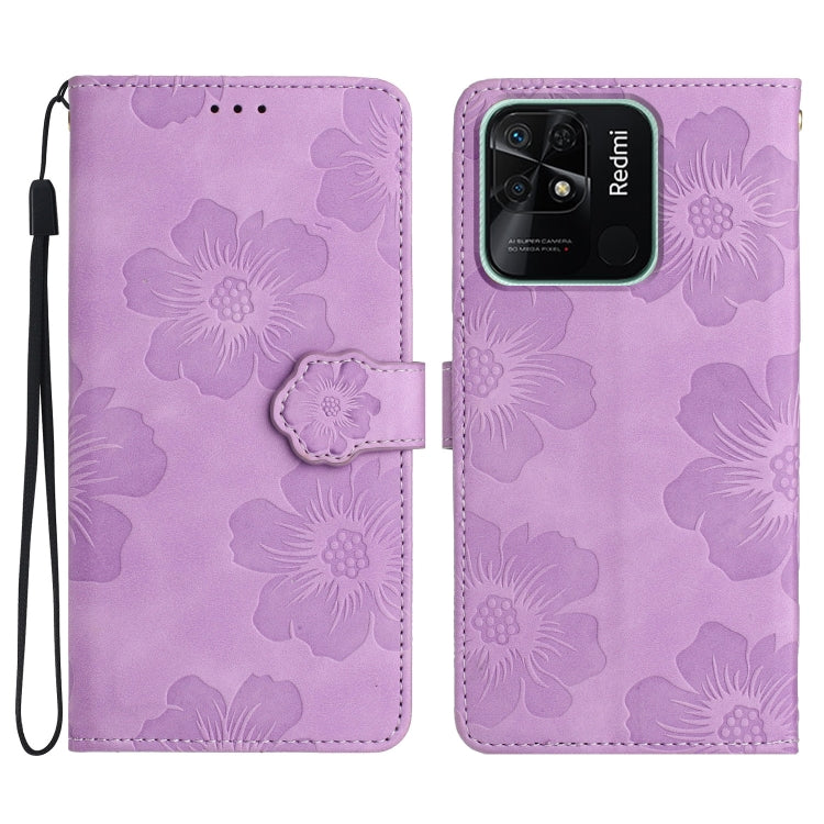 花朵壓花圖案手機皮套, For Xiaomi Mi 11 Pro, For Xiaomi Mi 11 Ultra, For Xiaomi Redmi 9, For Xiaomi Redmi 9A, For Xiaomi Redmi 9C, For Xiaomi Redmi 10, For Xiaomi Redmi 10 2022, For Xiaomi Redmi 10C, For Xiaomi Redmi A1