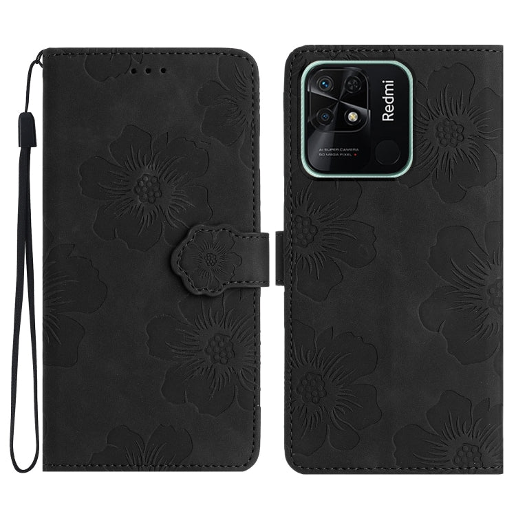 花朵壓花圖案手機皮套, For Xiaomi Mi 11 Pro, For Xiaomi Mi 11 Ultra, For Xiaomi Redmi 9, For Xiaomi Redmi 9A, For Xiaomi Redmi 9C, For Xiaomi Redmi 10, For Xiaomi Redmi 10 2022, For Xiaomi Redmi 10C, For Xiaomi Redmi A1