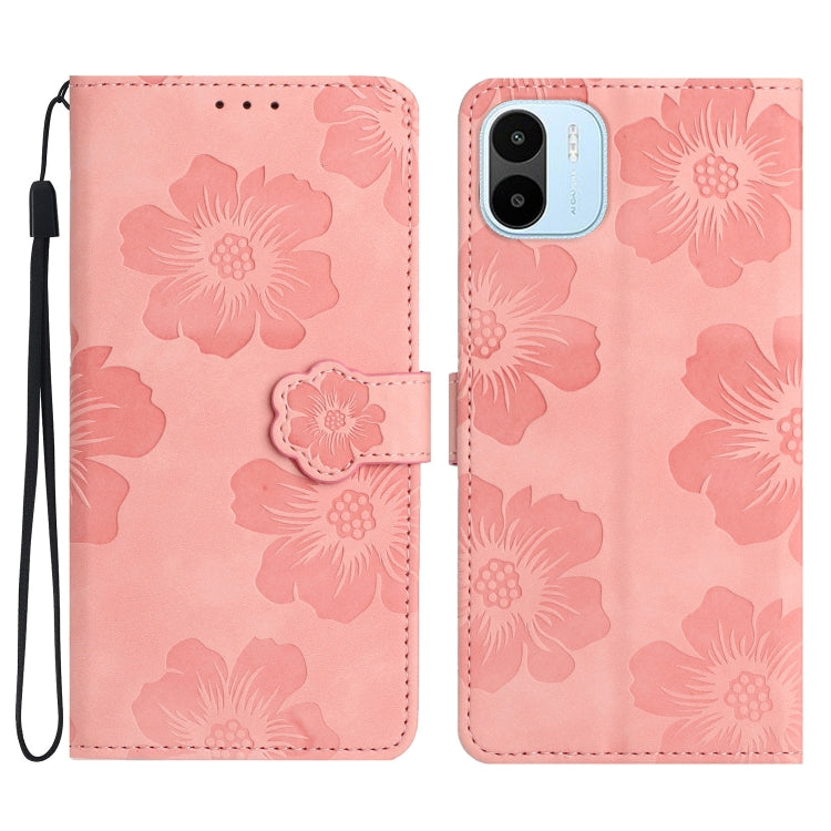 花朵壓花圖案手機皮套, For Xiaomi Mi 11 Pro, For Xiaomi Mi 11 Ultra, For Xiaomi Redmi 9, For Xiaomi Redmi 9A, For Xiaomi Redmi 9C, For Xiaomi Redmi 10, For Xiaomi Redmi 10 2022, For Xiaomi Redmi 10C, For Xiaomi Redmi A1
