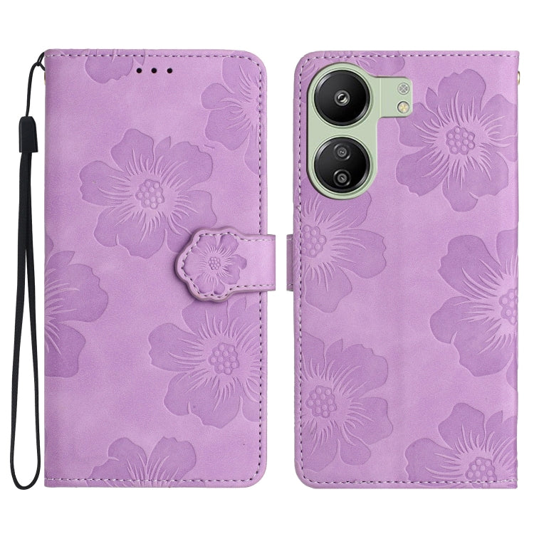 花朵壓花圖案手機皮套, For Xiaomi 11T / 11T Pro, For Xiaomi Redmi 13C 4G, For Xiaomi 12 Lite, For Xiaomi 13T, For Xiaomi 12 Pro, For Xiaomi 12T  / 12T Pro, For Xiaomi 13, For Xiaomi 13 Pro, For Xiaomi Mi 11 Lite