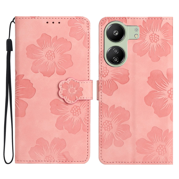 花朵壓花圖案手機皮套, For Xiaomi 11T / 11T Pro, For Xiaomi Redmi 13C 4G, For Xiaomi 12 Lite, For Xiaomi 13T, For Xiaomi 12 Pro, For Xiaomi 12T  / 12T Pro, For Xiaomi 13, For Xiaomi 13 Pro, For Xiaomi Mi 11 Lite