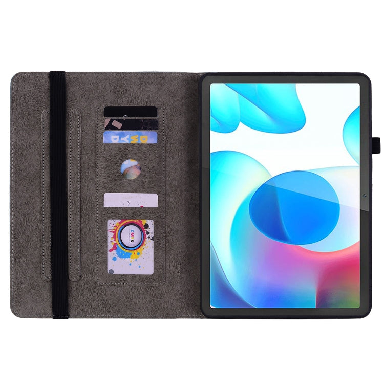 壓印蝴蝶玫瑰花平板皮套, For Realme Pad 10.4 / Pad 5G 10.4, For Realme Pad Mini, For Realme Pad X, For OPPO Pad Air