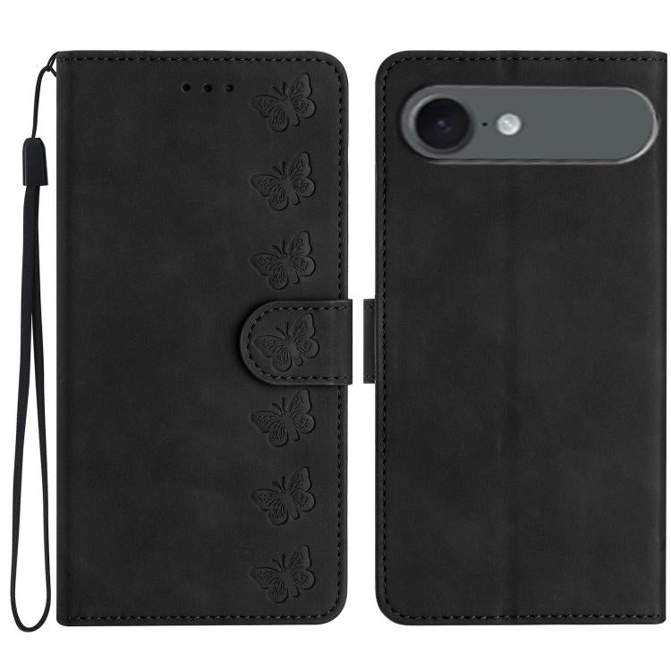 七隻蝴蝶壓花手機皮套, For iPhone 17 Pro Max, For iPhone 17 Pro, For iPhone 17, For iPhone Air, For iPhone 16e, For iPhone 16 Pro Max, For iPhone 16 Pro, For iPhone 16 Plus