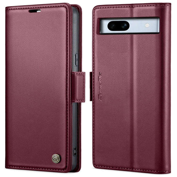 CaseMe 023系列蝴蝶扣荔枝紋防盜刷手機皮套, For Google Pixel 10 Pro XL / 9 Pro XL, For Google Pixel 10 / 10 Pro / 9, For Google Pixel 8a, For Google Pixel 8 Pro, For Google Pixel 8, For Google Pixel 7a