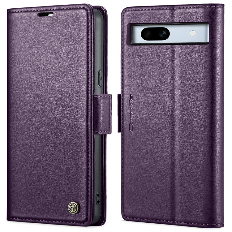 CaseMe 023系列蝴蝶扣荔枝紋防盜刷手機皮套, For Google Pixel 10 Pro XL / 9 Pro XL, For Google Pixel 10 / 10 Pro / 9, For Google Pixel 8a, For Google Pixel 8 Pro, For Google Pixel 8, For Google Pixel 7a