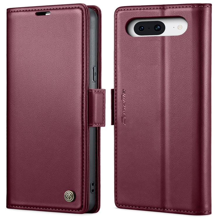 CaseMe 023系列蝴蝶扣荔枝紋防盜刷手機皮套, For Google Pixel 10 Pro XL / 9 Pro XL, For Google Pixel 10 / 10 Pro / 9, For Google Pixel 8a, For Google Pixel 8 Pro, For Google Pixel 8, For Google Pixel 7a