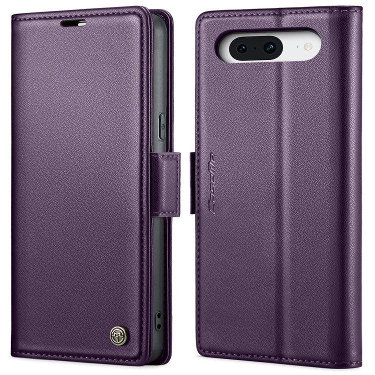 CaseMe 023系列蝴蝶扣荔枝紋防盜刷手機皮套, For Google Pixel 10 Pro XL / 9 Pro XL, For Google Pixel 10 / 10 Pro / 9, For Google Pixel 8a, For Google Pixel 8 Pro, For Google Pixel 8, For Google Pixel 7a