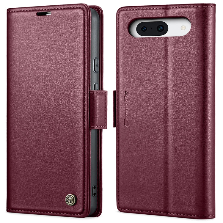 CaseMe 023系列蝴蝶扣荔枝紋防盜刷手機皮套, For Google Pixel 10 Pro XL / 9 Pro XL, For Google Pixel 10 / 10 Pro / 9, For Google Pixel 8a, For Google Pixel 8 Pro, For Google Pixel 8, For Google Pixel 7a