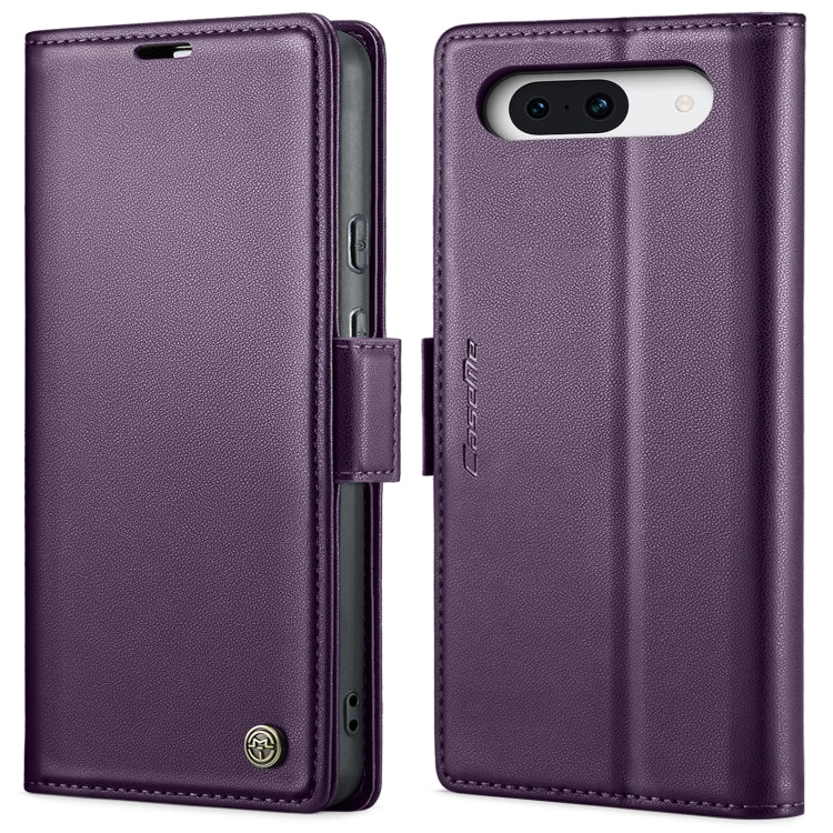 CaseMe 023系列蝴蝶扣荔枝紋防盜刷手機皮套, For Google Pixel 10 Pro XL / 9 Pro XL, For Google Pixel 10 / 10 Pro / 9, For Google Pixel 8a, For Google Pixel 8 Pro, For Google Pixel 8, For Google Pixel 7a
