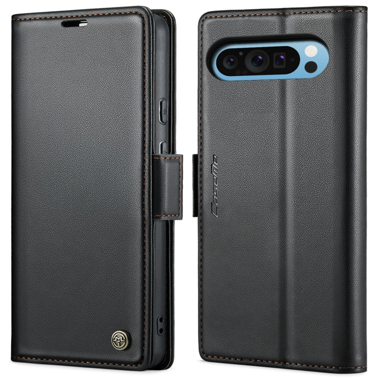 CaseMe 023系列蝴蝶扣荔枝紋防盜刷手機皮套, For Google Pixel 10 Pro XL / 9 Pro XL, For Google Pixel 10 / 10 Pro / 9, For Google Pixel 8a, For Google Pixel 8 Pro, For Google Pixel 8, For Google Pixel 7a