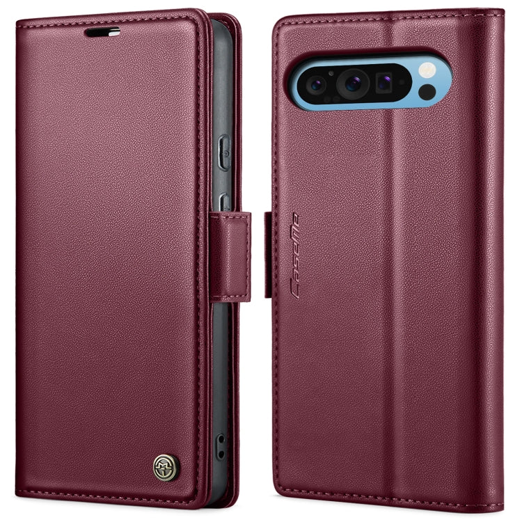 CaseMe 023系列蝴蝶扣荔枝紋防盜刷手機皮套, For Google Pixel 10 Pro XL / 9 Pro XL, For Google Pixel 10 / 10 Pro / 9, For Google Pixel 8a, For Google Pixel 8 Pro, For Google Pixel 8, For Google Pixel 7a