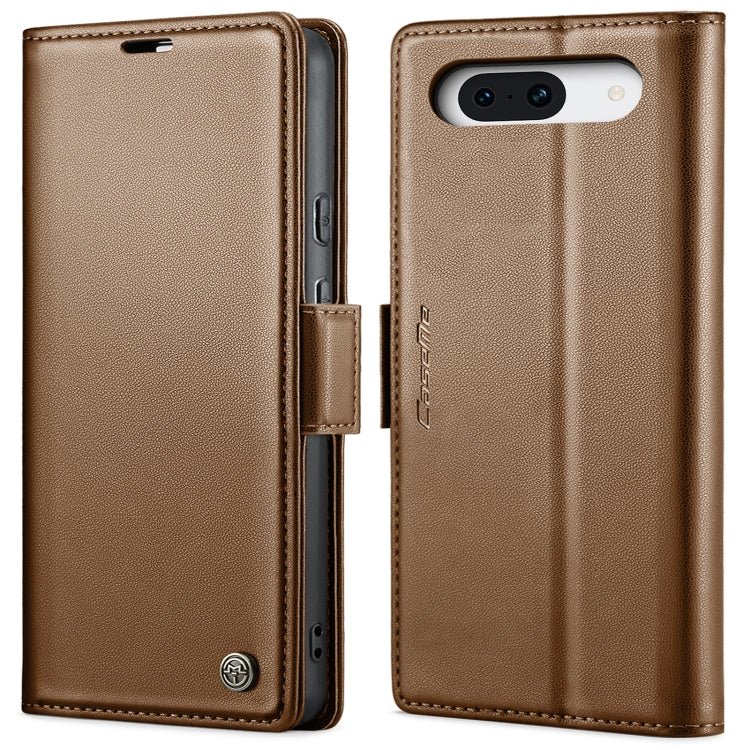 CaseMe 023系列蝴蝶扣荔枝紋防盜刷手機皮套, For Google Pixel 10 Pro XL / 9 Pro XL, For Google Pixel 10 / 10 Pro / 9, For Google Pixel 8a, For Google Pixel 8 Pro, For Google Pixel 8, For Google Pixel 7a