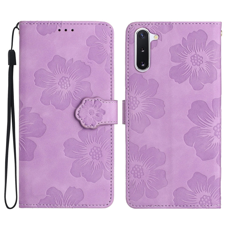 花朵壓花圖案手機皮套, For Samsung Galaxy Note10, For Samsung Galaxy Note10+
