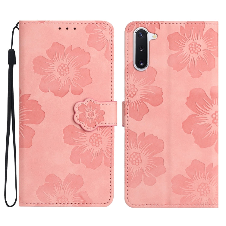 花朵壓花圖案手機皮套, For Samsung Galaxy Note10, For Samsung Galaxy Note10+