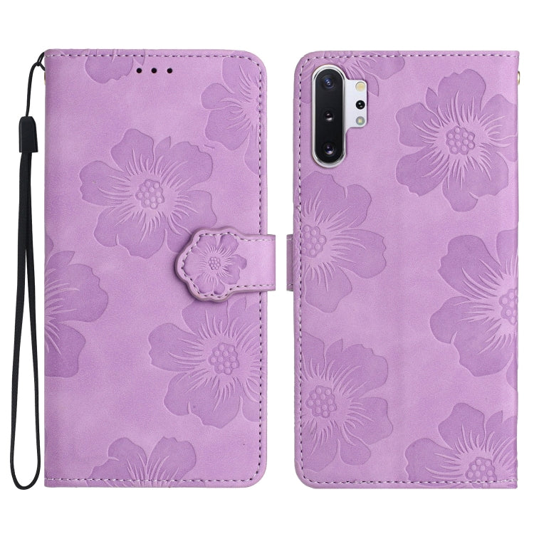 花朵壓花圖案手機皮套, For Samsung Galaxy Note10, For Samsung Galaxy Note10+