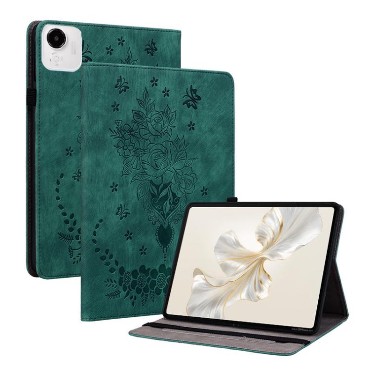 壓印蝴蝶玫瑰花平板皮套, For Honor Pad X7, For Honor Pad X9a, For Honor Pad 9 12.1, For Honor Pad X8 Pro / Pad X9, For Honor Pad V8 Pro