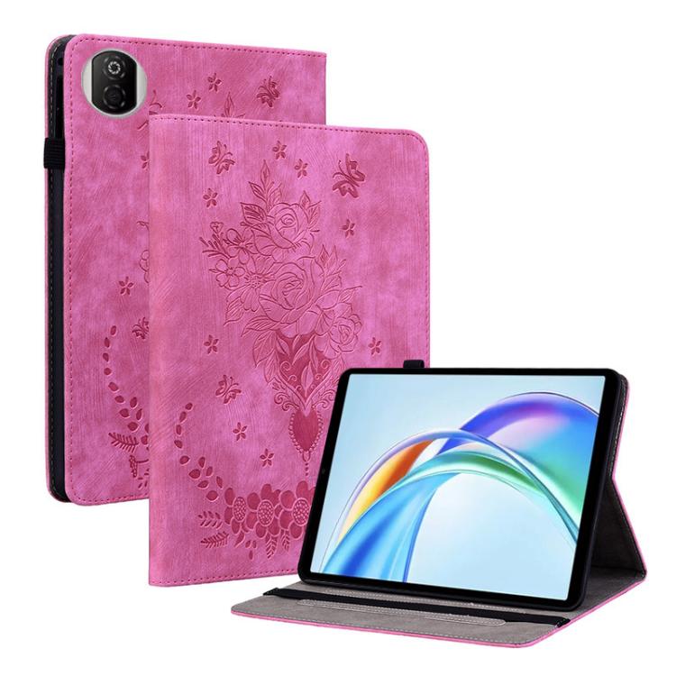 壓印蝴蝶玫瑰花平板皮套, For Honor Pad X7, For Honor Pad X9a, For Honor Pad 9 12.1, For Honor Pad X8 Pro / Pad X9, For Honor Pad V8 Pro