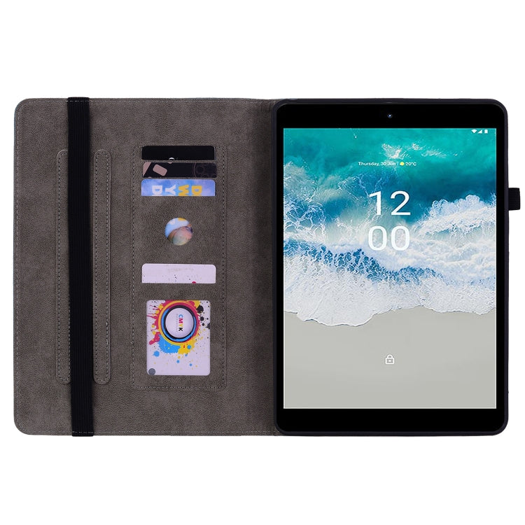 壓印蝴蝶玫瑰花平板皮套, For Nokia T10, For Nokia T21, For Nokia T20 10.4 2021