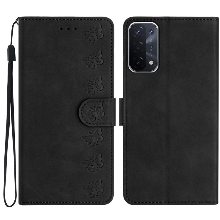 七隻蝴蝶壓花手機皮套, For OPPO A52 / A72 / A92, For OPPO A74 / A54 / A93, For OPPO A79 5G