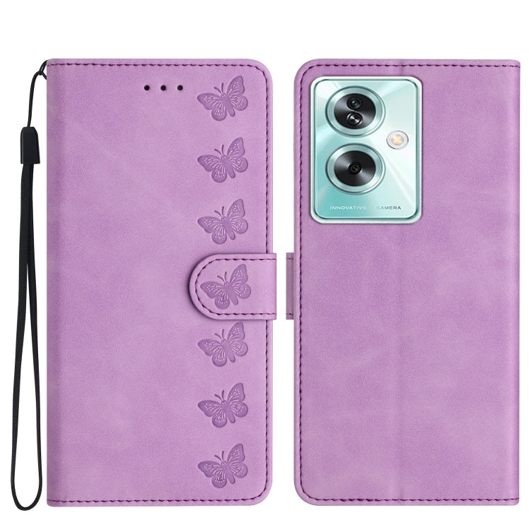 七隻蝴蝶壓花手機皮套, For OPPO A52 / A72 / A92, For OPPO A74 / A54 / A93, For OPPO A79 5G