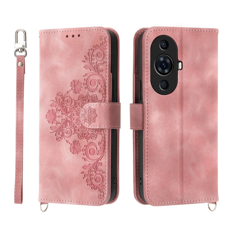 膚感多卡壓花手機皮套, For Huawei Mate 60 Pro, For Huawei nova 11 Pro 4G, For Huawei nova 11, For Huawei P60 / P60 Pro