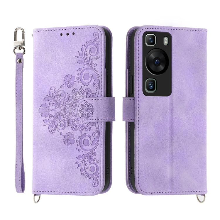 膚感多卡壓花手機皮套, For Huawei Mate 60 Pro, For Huawei nova 11 Pro 4G, For Huawei nova 11, For Huawei P60 / P60 Pro
