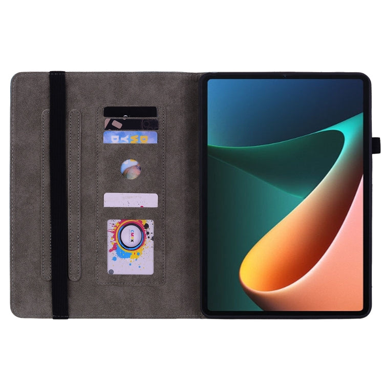 壓印蝴蝶玫瑰花智能休眠平板皮套, For Xiaomi Pad 5 / Pad 5 Pro