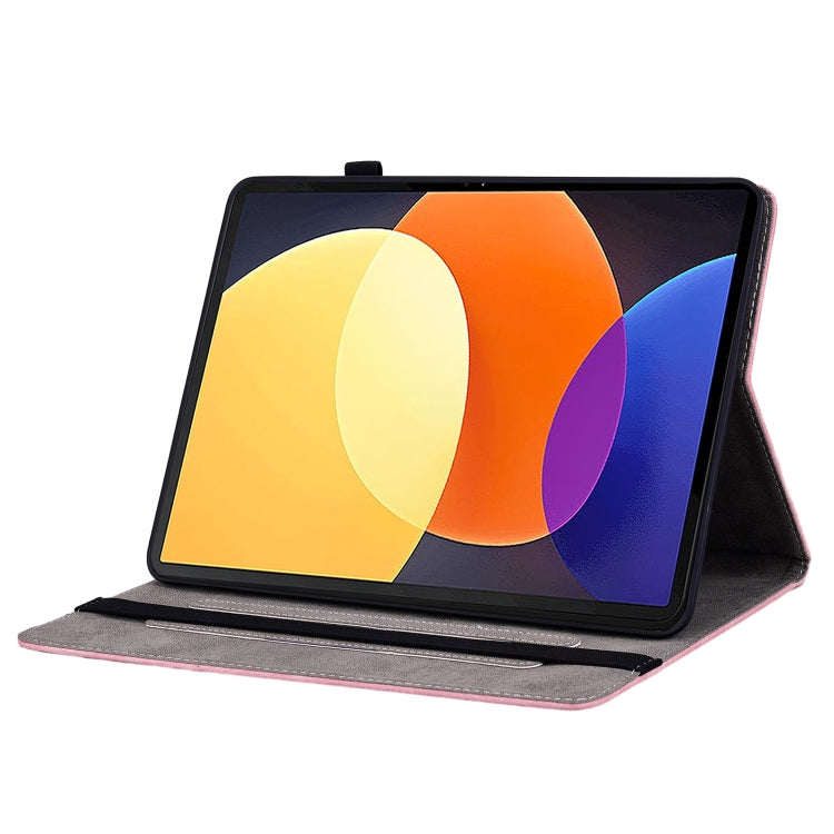 壓印蝴蝶玫瑰花平板皮套, For Xiaomi Redmi Pad 10.61, For Xiaomi Pad 5 Pro 12.4, For Xiaomi Pad 6 11.2 2023