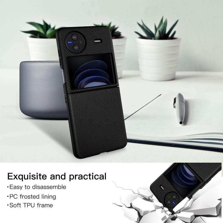 ViLi TC系列凱夫拉碳纖紋手機殼, For vivo X Flip, For vivo X Fold2