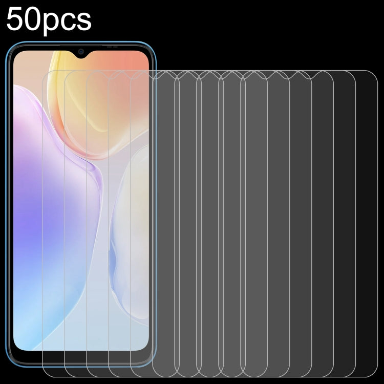 50個一賣 0.26mm 9H 2.5D 半屏鋼化玻璃保護膜, For AGM Note N1, For AGM H6, For AGM H3 (50 PCS)